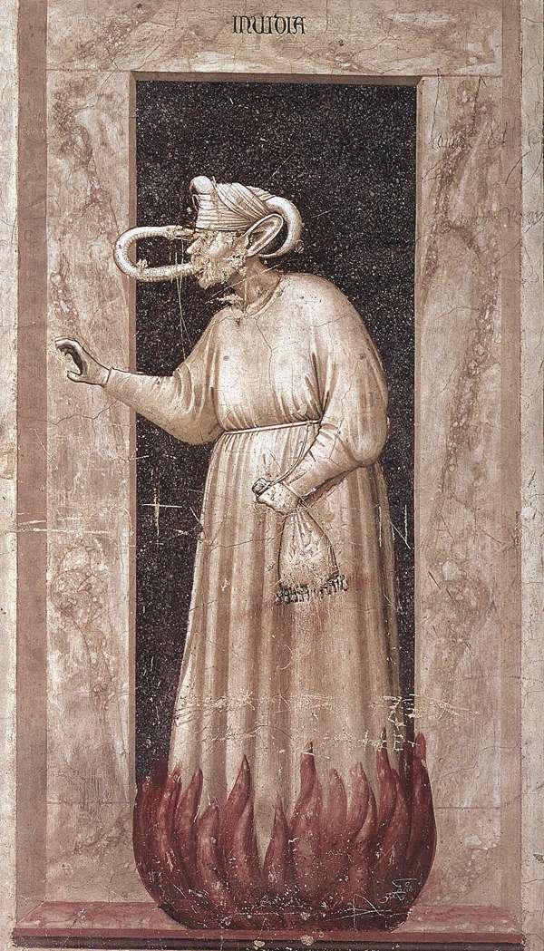 Giotto - L'invidia. Cappella degli Scrovegni, Padova (c. 1306)