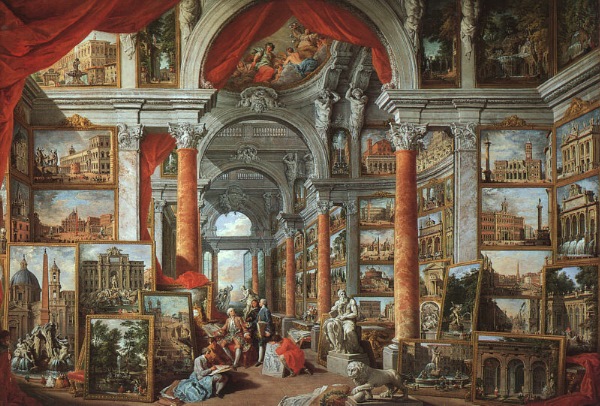  Giovanni Paolo Pannini (1691 - 1765) Interior of a Picture Gallery with the Collection of Cardinal Gonzaga