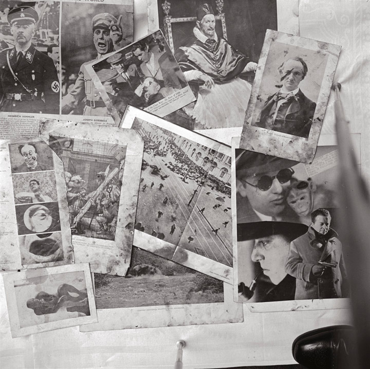 Montage of material from Bacon's Studio, 7 Cromwell Place (1950) 