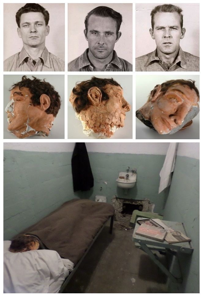 Dummy head used to fool prison guards to escape Alcatraz (1962) 